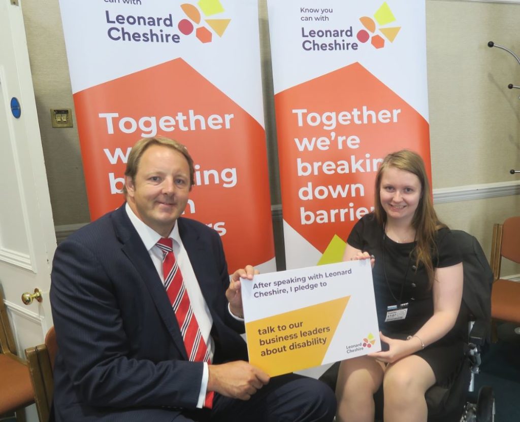 Toby at the launch of Leonard Cheshire's Untapped Talent campaign