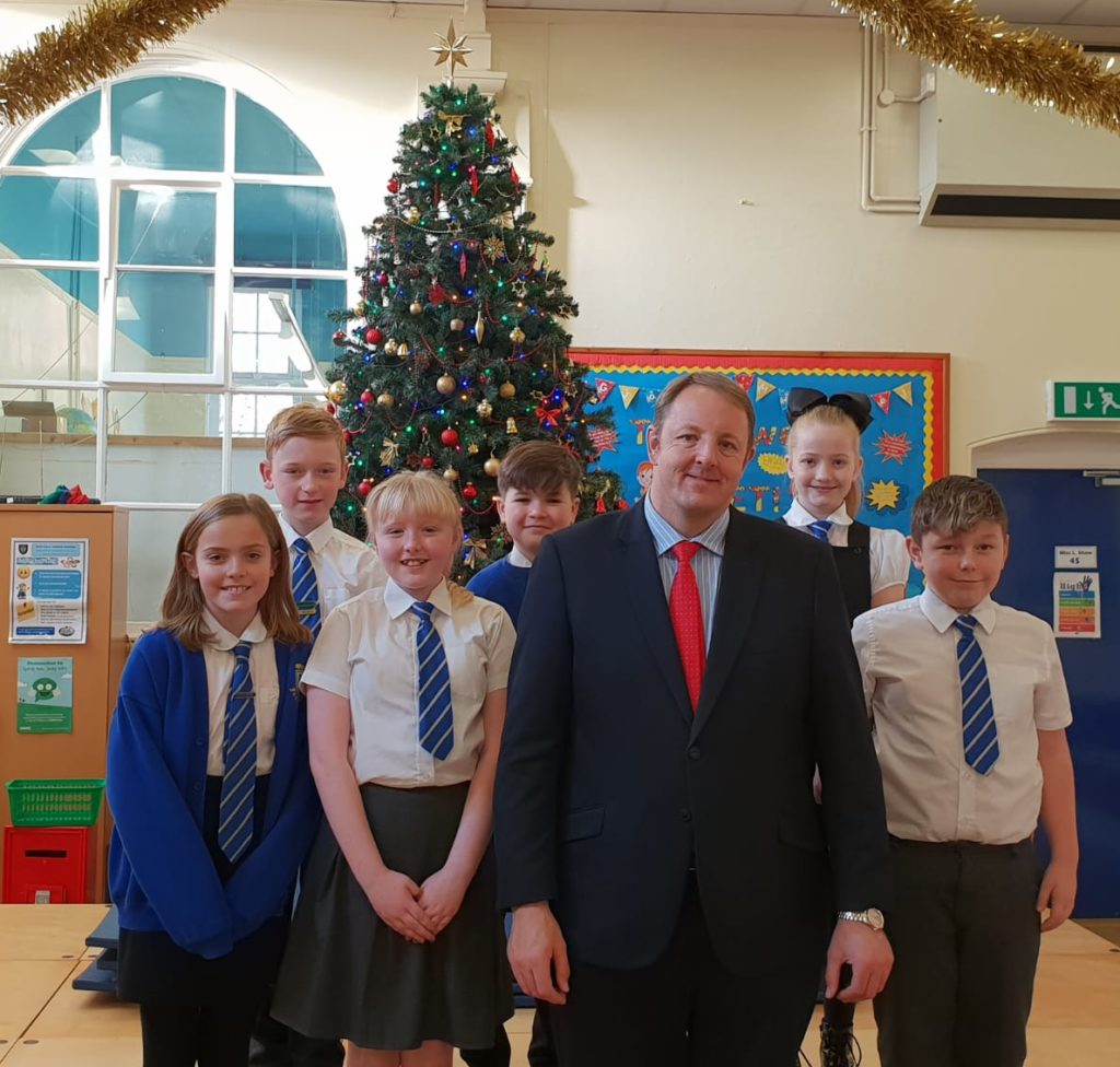 Toby with Erica Kipling, Matthew Phillips, Daisy Smith, William Hallam, Evie Jackson and Joe Savage.