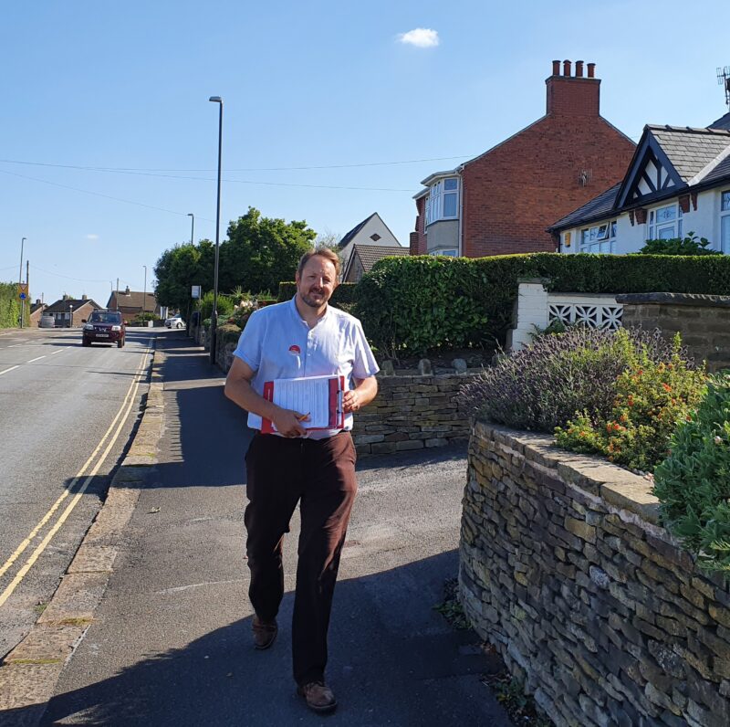 Toby out canvassing