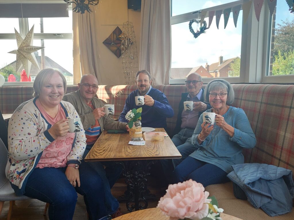 Toby Perkins at the Badger Pub on Macmillan Coffee Morning