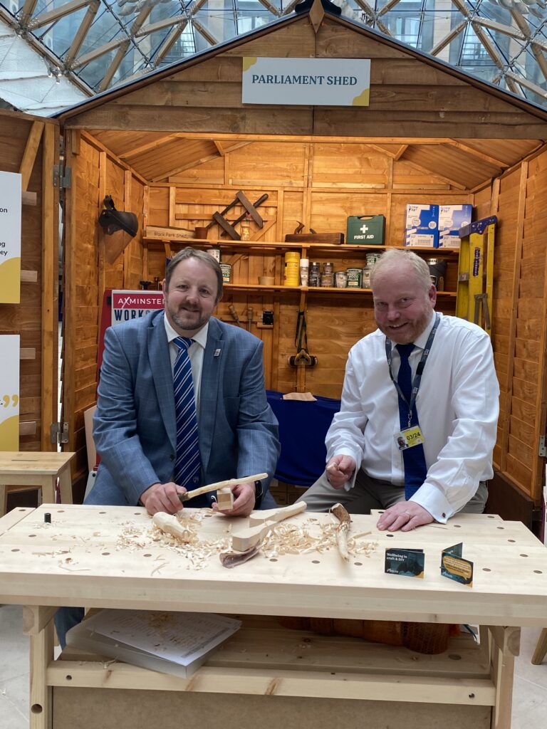 Toby Perkins visiting the Men's Shed in Parliament