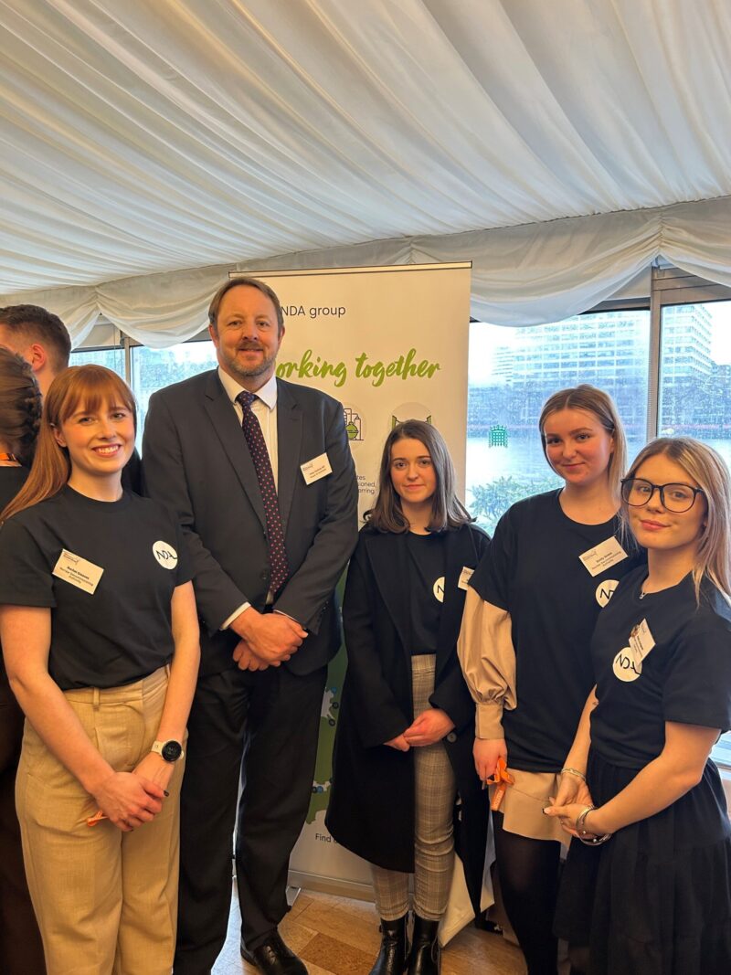 Toby Perkins with NDA group apprentices 