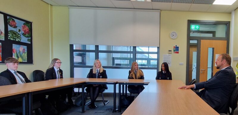 Toby met with the ‘house captains’ from Year 10