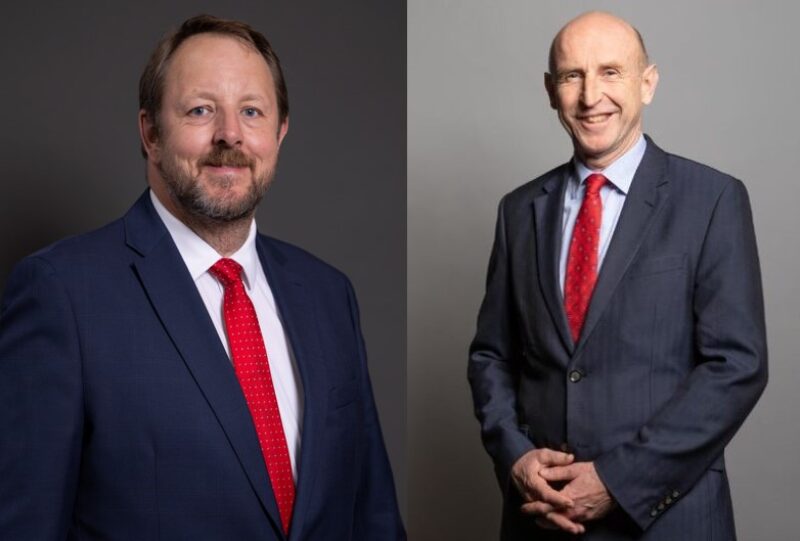 Toby Perkins MP and Defence Secretary, John Healey MP