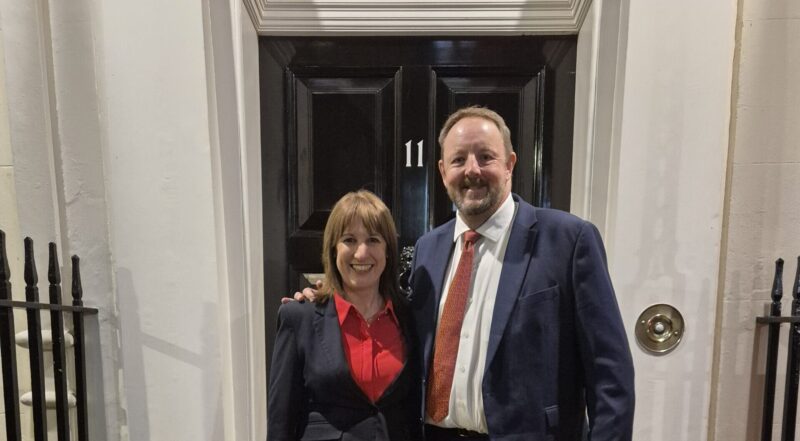 Toby Perkins MP with Chancellor of the Exchequer Rachel Reeves MP