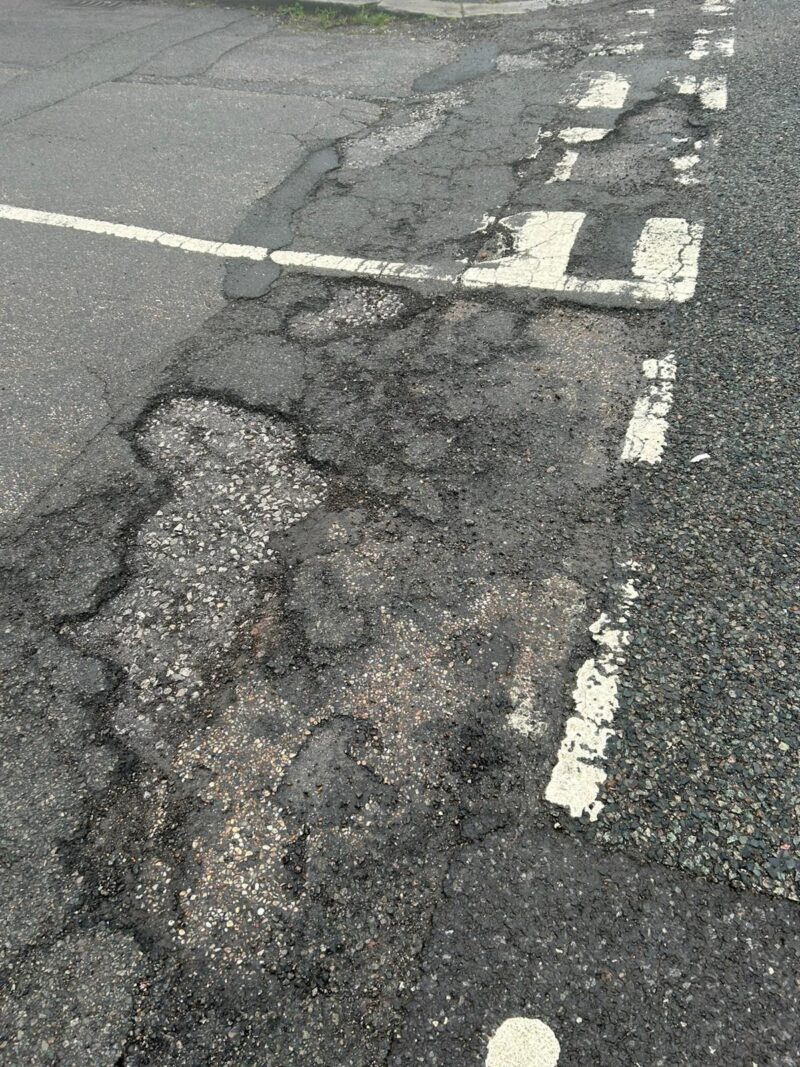 potholes in Whittington