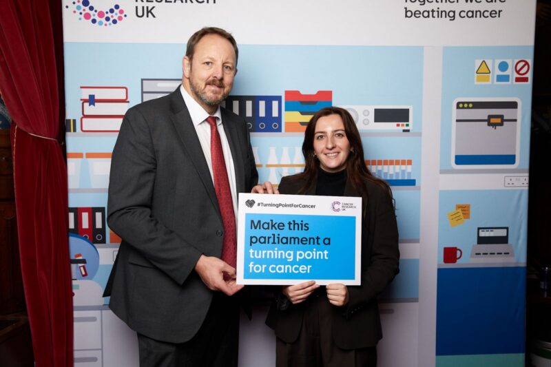Toby met with staff from Cancer Research UK
